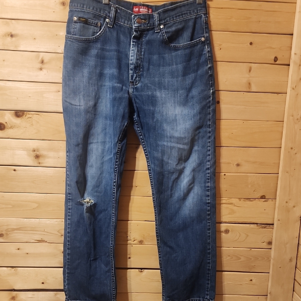 Mens Lee Jeans Size 34x30 Regular Straight Cut